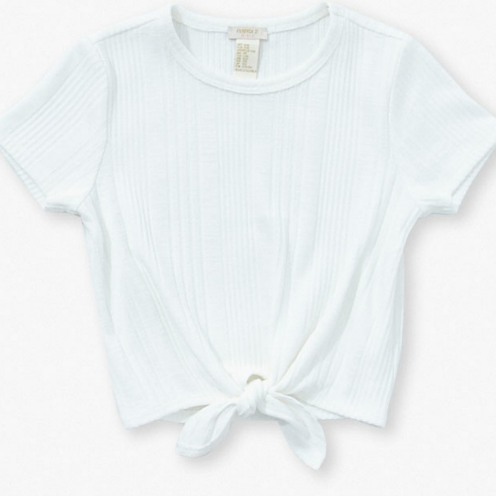 Girls tie-hem tee